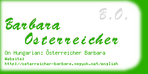 barbara osterreicher business card