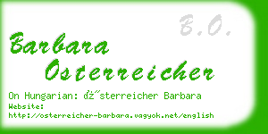 barbara osterreicher business card